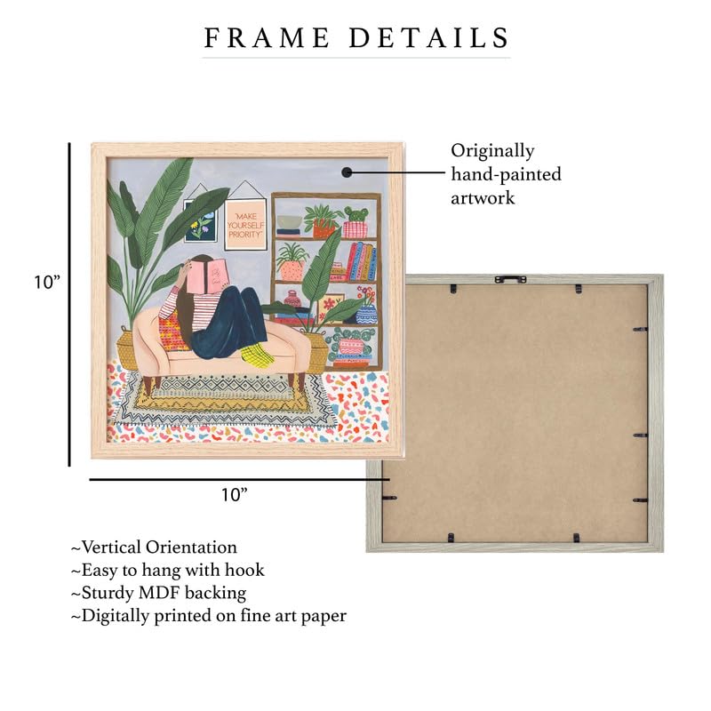 The Spring Palette | Make Yourself A Priority - Modern Wall Painting | Self Love Theme | Modern Art Painting For Living Room Bed